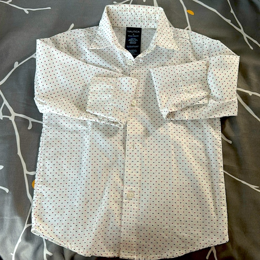 Boys Nautica white shirt for 5 y old